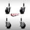 Service Caster 3.5'' SS Hard Rubber Wheel Swivel 1'' Expand Stem Caster Set 2 Brakes, 4PK SCC-SSEX20S3514-HRS-2-TLB-2-1 - alternate 5